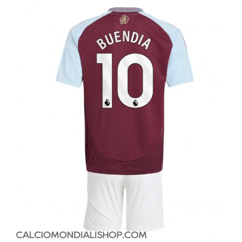 Maglie da calcio Aston Villa Emiliano Buendia #10 Prima Maglia Bambino 2024-25 Manica Corta (+ Pantaloni corti)